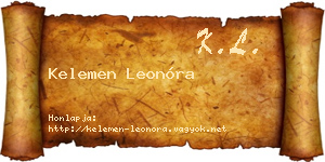 Kelemen Leonóra névjegykártya