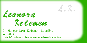 leonora kelemen business card