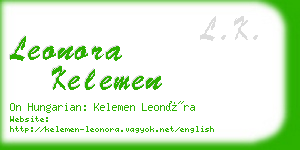 leonora kelemen business card